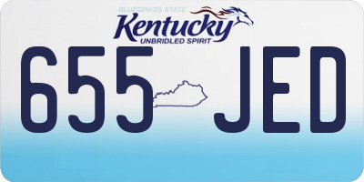 KY license plate 655JED