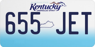 KY license plate 655JET