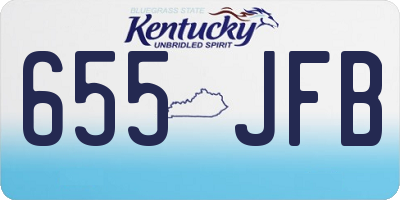 KY license plate 655JFB