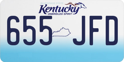 KY license plate 655JFD