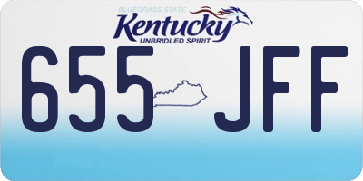 KY license plate 655JFF