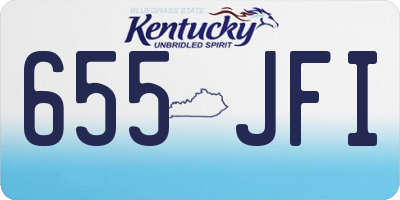 KY license plate 655JFI