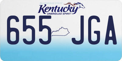 KY license plate 655JGA