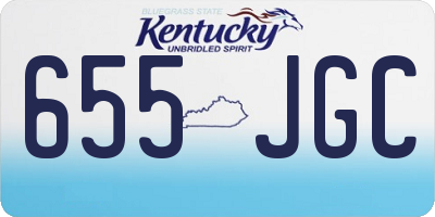 KY license plate 655JGC