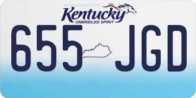 KY license plate 655JGD