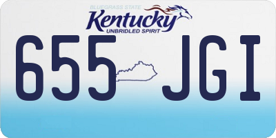 KY license plate 655JGI