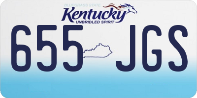 KY license plate 655JGS