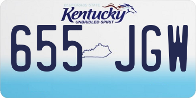KY license plate 655JGW