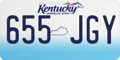 KY license plate 655JGY