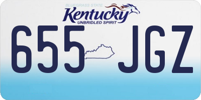 KY license plate 655JGZ