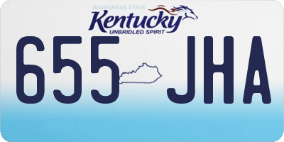 KY license plate 655JHA