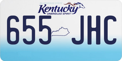 KY license plate 655JHC