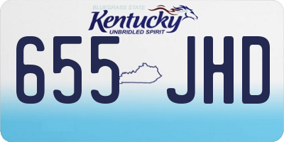 KY license plate 655JHD