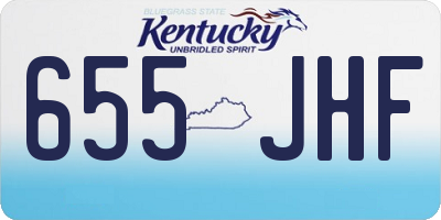 KY license plate 655JHF