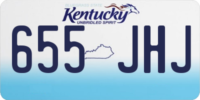 KY license plate 655JHJ