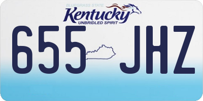 KY license plate 655JHZ