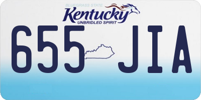 KY license plate 655JIA