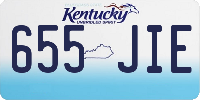 KY license plate 655JIE