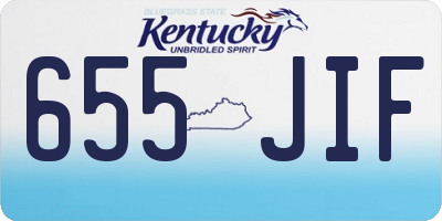 KY license plate 655JIF