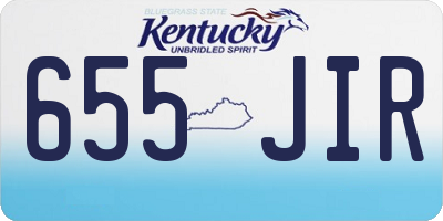 KY license plate 655JIR