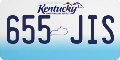 KY license plate 655JIS