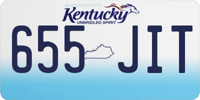 KY license plate 655JIT
