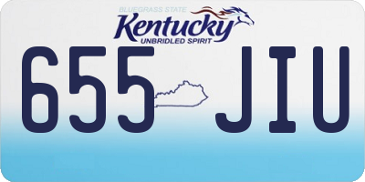 KY license plate 655JIU