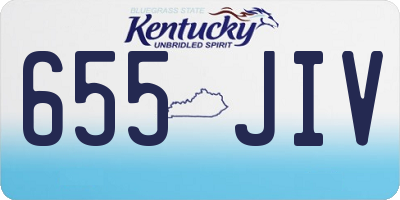 KY license plate 655JIV