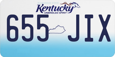 KY license plate 655JIX