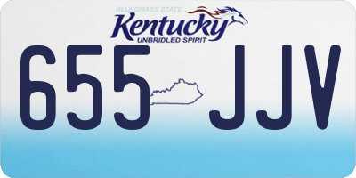 KY license plate 655JJV