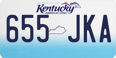 KY license plate 655JKA