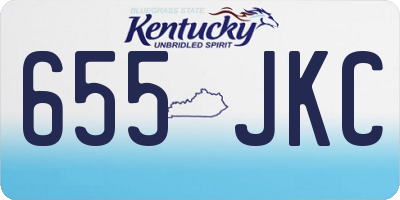 KY license plate 655JKC