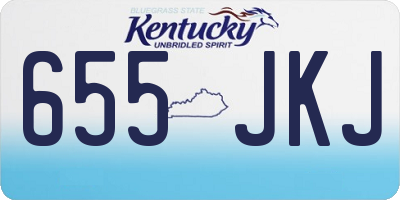KY license plate 655JKJ