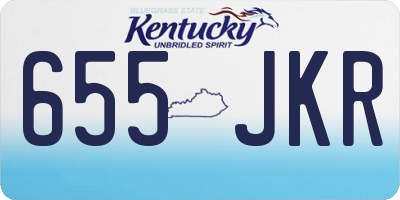 KY license plate 655JKR