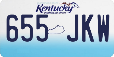 KY license plate 655JKW