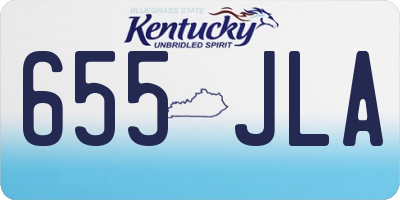 KY license plate 655JLA