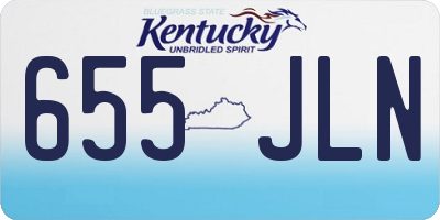 KY license plate 655JLN