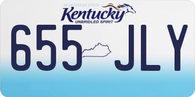 KY license plate 655JLY