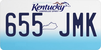 KY license plate 655JMK