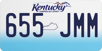 KY license plate 655JMM