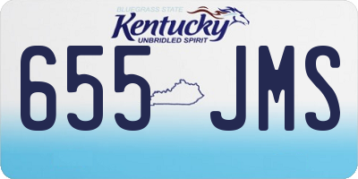 KY license plate 655JMS