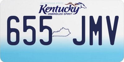 KY license plate 655JMV
