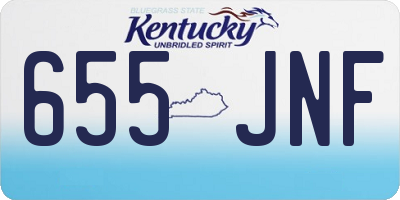 KY license plate 655JNF