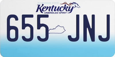 KY license plate 655JNJ
