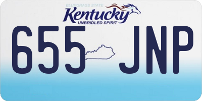 KY license plate 655JNP