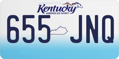 KY license plate 655JNQ