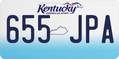 KY license plate 655JPA