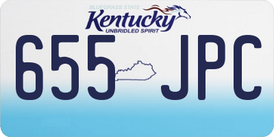 KY license plate 655JPC