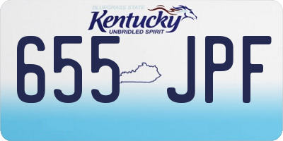 KY license plate 655JPF