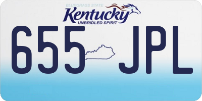 KY license plate 655JPL